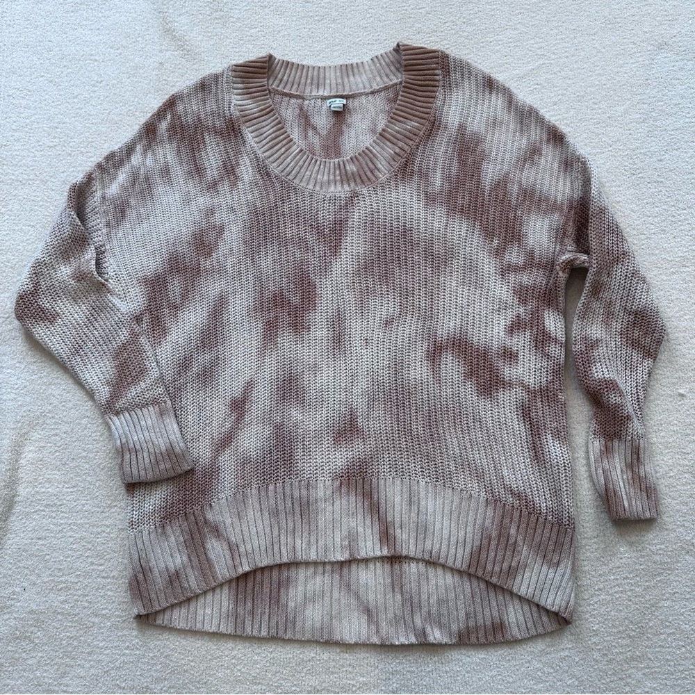 AERIE OPEN KNIT OVERSIZED SWEATER in Raw Sienna